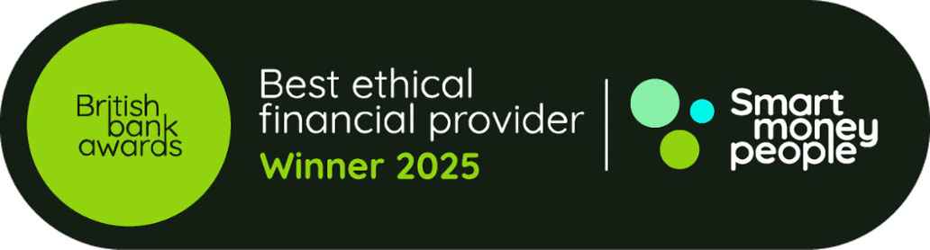 British bank awards. Best ethical financial provider winner 2025. Smart money people