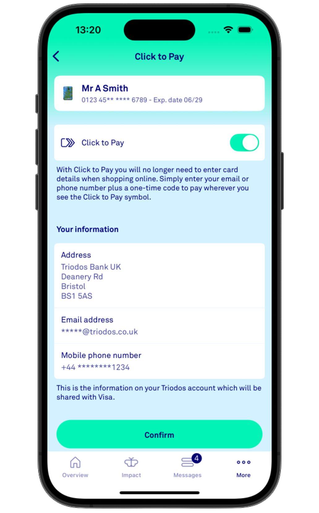 Finding Visa Click to Pay in the Veritas Union App
